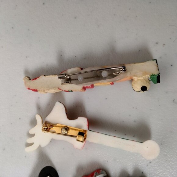 Vintage Holiday Pin Pinback Brooch Lot of 8 Halloween Christmas Easter Witch - Picture 3 of 16